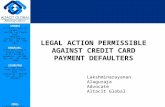 Legal action agaisnt credit card defaulters