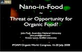 Nano-in-Food: Threat or Opportunity for Organic Food - Workshop by John Paull