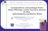 Competitive advantage from Data Mining: some lessons learnt ...