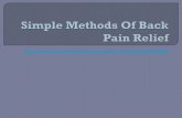 Simple methods of back pain relief