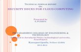 Presentation on cloud computing security issues using HADOOP and HDFS ARCHITECTURE