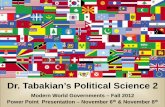 Political Science 2 – Comparative Politics - Power Point #11