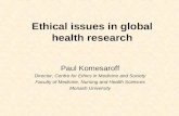 Ethical issues in global health research