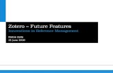 Zotero - Innovations in Reference Management
