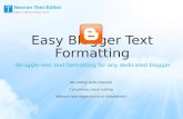 Easy text formatting for Blogger