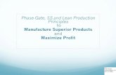Phase gate, 5 s lean manufacturing
