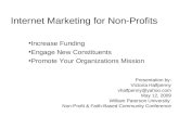 Internet Marketing William Paterson Non Profit Conference