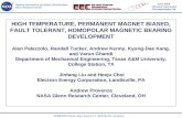 Development of high temperature magnetic bearings