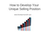 How to Develop Your Unique Selling Position