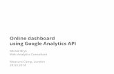 Online dashboard using Google Analytics API Measure Camp