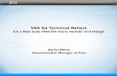VBA for technical writers