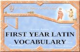 Latin I Year One Flash Cards