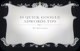 10 Quick Google AdWords Tips