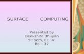 Surface computing by deekshita bhuyan