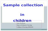 Sample Collection in Children