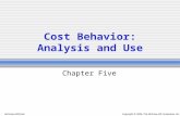 Cost Behavior Analysis & Use)