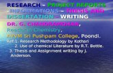 RESEARCH – PROJECT REPORTS –INFORMATIONS – THESIS