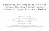 Examining the proper role of the FHA in our mortgage insurance market