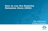 DataCite How To: Use the MDS