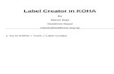 Label Printing KOHA
