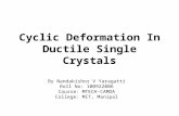 Cyclic Deformation in Single Crystals