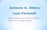 Antonio a. ollera's last farewell at holy gardens oton memorial park