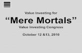 Value Investing Congress October 13-14 2010
