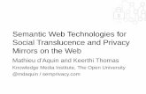 Semantic Web Technologies for Social Translucence and Privacy Mirrors on the Web