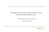 Changes to the EU procurement rules - how will it affect you?