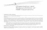 Organization and Responsibles of F&B Operations