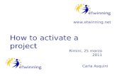 How to activate a project