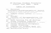 AP BIOLOGY STUDENT PORTFOLIO 2009 - 2010 (2)