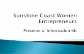 Sunshine Coast Women Entrepreneurs Presenters Kit 2015