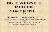 Do it yourself Method statement