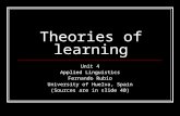Tema 4 theories of learning