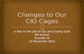 Changes to Our CIO Cages, 2012