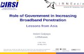 Role of Government in Increasing Broadband Penetration - Helani Galpaya