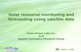 Solar resource monitoring and forecasting using satellite data