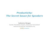 Productivity: The Secret Sauce for Speakers