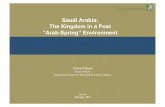 Saudi Arabia: Post "Arab-Spring" Environment