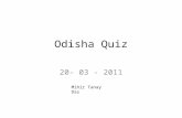 Odisha Quiz 2011