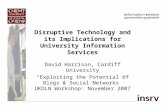 Disruptive Technology and its Implications for University Information Services