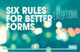 6 Rules for Exceptional Forms