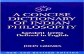A Concise Dictionary of Indian Philosophy Sanskrit Terms Defined in English