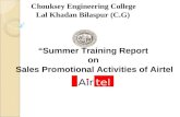 LCM Summer Training Project Sales Promotional Activities of Airtel