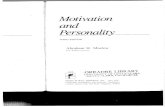 Motivation & Personality - Maslow