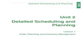 Detailed Scheduling and Planning (Lesson 1)