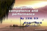 Linguistic competence and performance group5