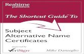 Subject Alternative Name Certificates