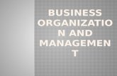 Business organization and management